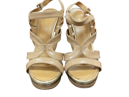 Beige Sandals Heels Stiletto By Nine West, Size: 9 on Sale