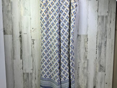 White & Yellow Pants Wide Leg Bcbgeneration, Size 10 For Sale