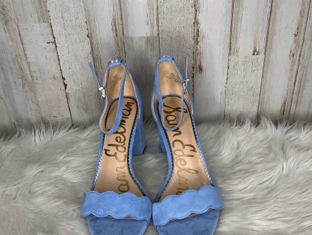 Blue Shoes Heels Block Sam Edelman, Size 8.5 Online Sale