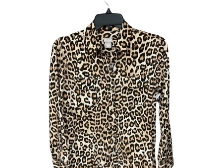 Animal Print Blouse Long Sleeve Chicos, Size S Hot on Sale