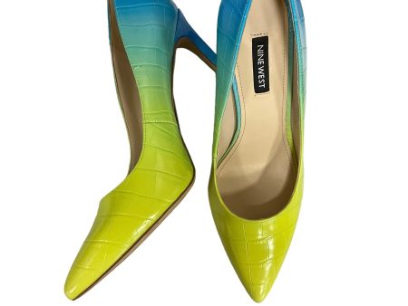 Blue & Green Shoes Heels Stiletto Nine West Apparel, Size 8.5 For Cheap