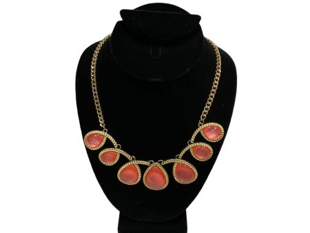 Gold & Orange Necklace Set Clothes Mentor Online