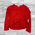 Red Top Long Sleeve Michael By Michael Kors, Size M Sale