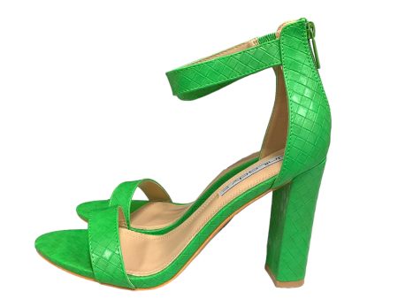 Green Shoes Heels Block Clothes Mentor, Size 11 Sale