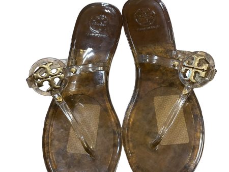 Gold Sandals Designer Tory Burch, Size 6 Cheap