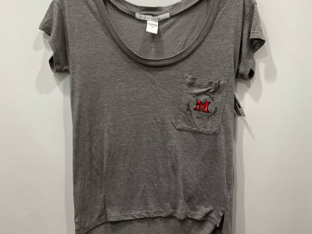 Grey Top Short Sleeve Chicka-d, Size S Hot on Sale