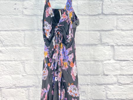 Black & Purple Dress Casual Short Free People, Size M Hot on Sale