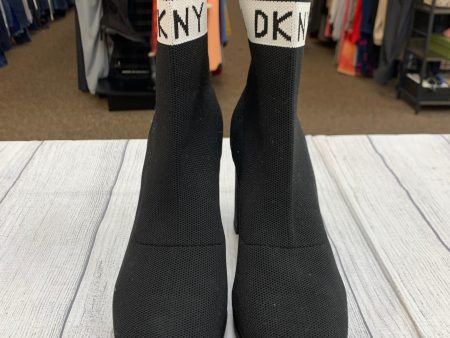 Black Boots Ankle Heels Dkny, Size 9 Online