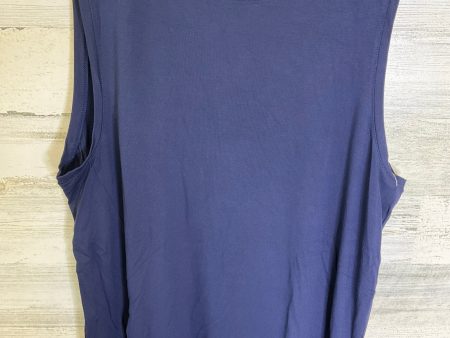 Navy Athletic Top Short Sleeve Fabletics, Size L For Sale