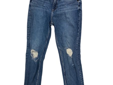 Blue Denim Jeans Boyfriend Silver, Size 4 For Sale