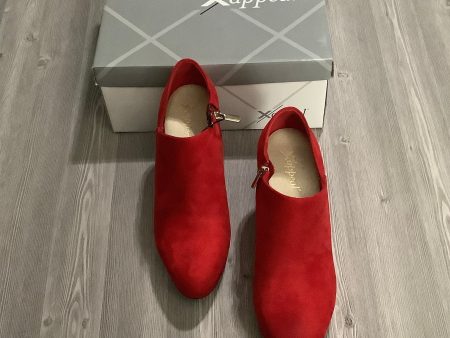 Red Boots Ankle Heels Xappeal, Size 9 For Discount