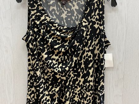 Black & Cream Top Sleeveless Dana Buchman, Size S For Sale