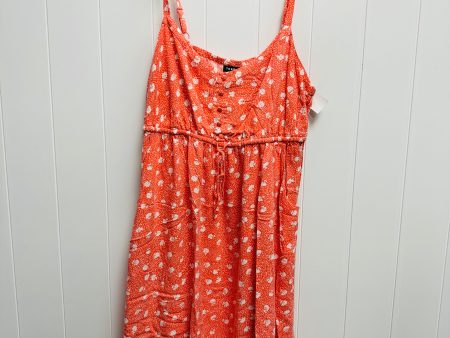 Orange & White Dress Casual Short Torrid, Size 2x Supply