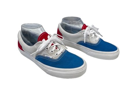 Blue & Red & White Shoes Sneakers Vans, Size 7 Sale