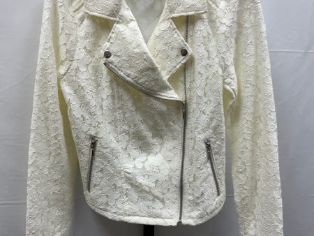 Cream Jacket Moto Inc, Size M For Sale