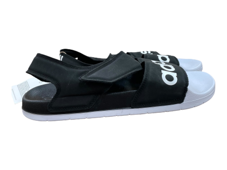 Black & White Sandals Sport By Adidas, Size: 11 Supply