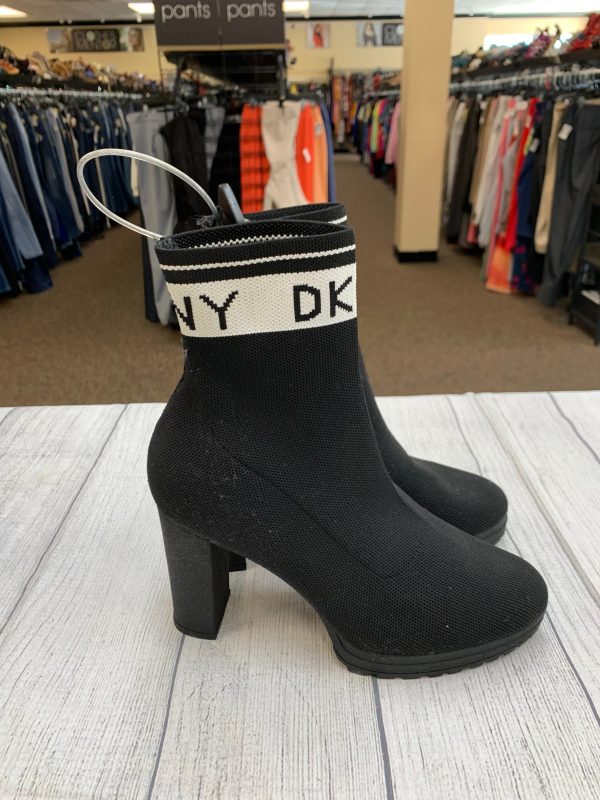 Black Boots Ankle Heels Dkny, Size 9 Online