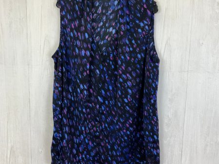 Black & Blue Top Sleeveless Sejour, Size 1x Fashion