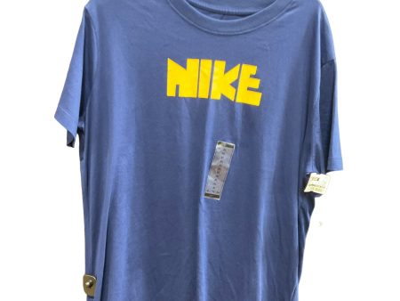 Blue Yellow Athletic Top Long Sleeve Crewneck Nike Apparel, Size Xl on Sale