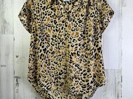 Animal Print Blouse Short Sleeve Cabi, Size S Online Hot Sale