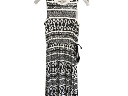 Black & White Dress Casual Midi By Loft, Size: Xxs Sale