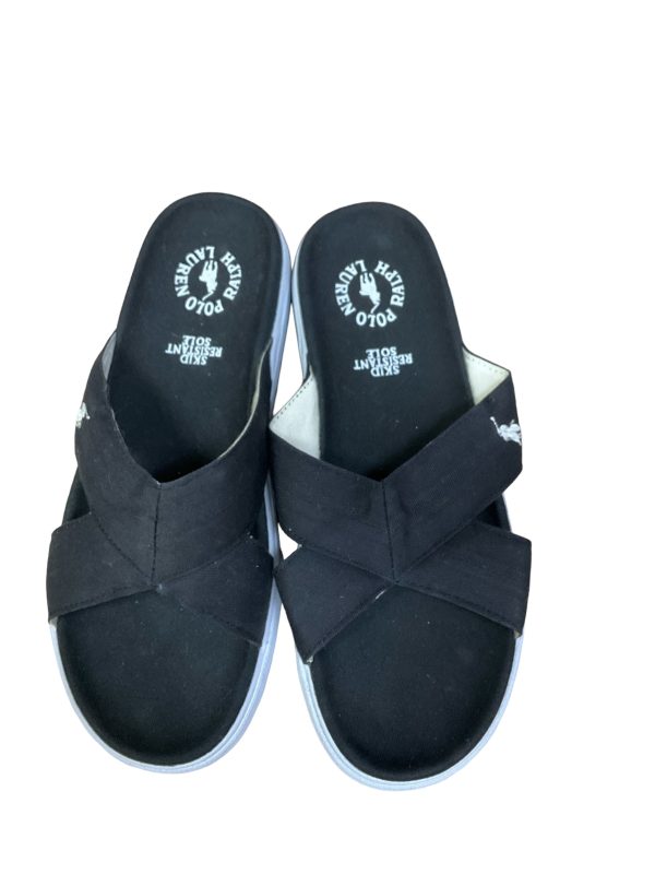 Black Sandals Flats Polo Ralph Lauren, Size 7.5 Online Hot Sale