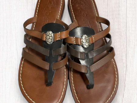 Black & Brown Sandals Flats Brighton, Size 8.5 Online Sale