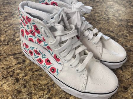 Flowered Shoes Sneakers Vans, Size 6.5 on Sale