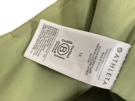 Green Athletic Pants Athleta, Size 1x Online Sale