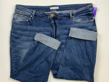 Blue Denim Jeans Cropped Sts Blue, Size 18 For Discount