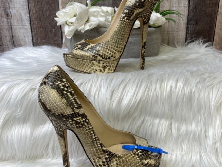 Snakeskin Print Shoes Luxury Designer Jimmy Choo, Size 8.5 For Discount